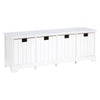 Kensington White Drawer Bench