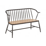 Foundry Ash Wood And Metal Bench Chair