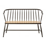 Foundry Ash Wood And Metal Bench Chair