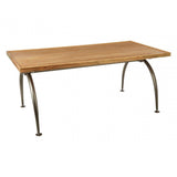 Foundry Dining Table With Elm Wood Top