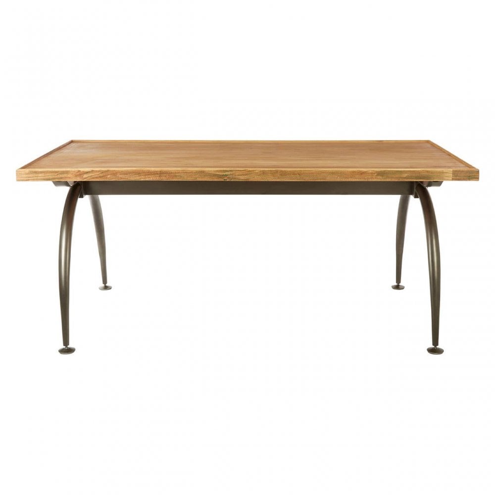 Foundry Dining Table With Elm Wood Top