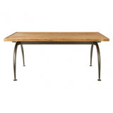 Foundry Dining Table With Elm Wood Top