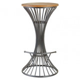 Foundry Elm Wood And Metal Bar Stool