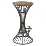 Foundry Elm Wood And Metal Bar Stool