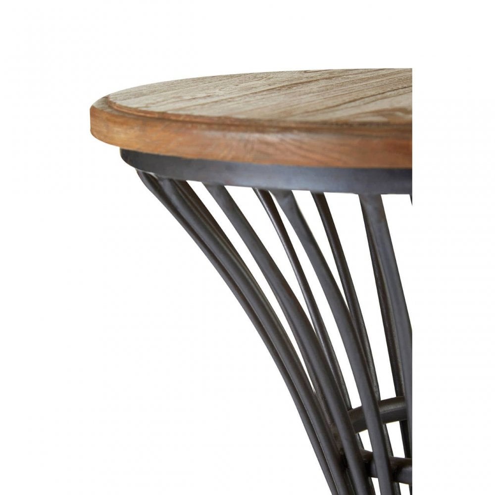 Foundry Elm Wood And Metal Bar Stool