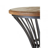 Foundry Elm Wood And Metal Bar Stool