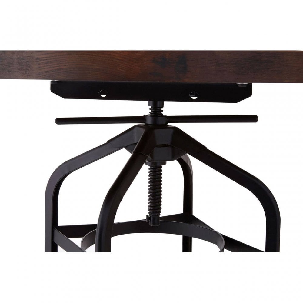 Foundry Walnut And Black Metal Bar Table