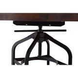 Foundry Walnut And Black Metal Bar Table