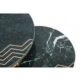 Avery Green Marble Side Table