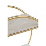 Avery White Marble Gold Frame Gin Bar