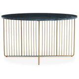 Avery Green Marble And Gold Frame Coffee Table