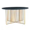 Avery Green Marble And Gold Frame Coffee Table