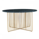 Avery Green Marble And Gold Frame Coffee Table