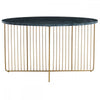 Avery Green Marble And Gold Frame Coffee Table