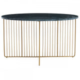 Avery Green Marble And Gold Frame Coffee Table