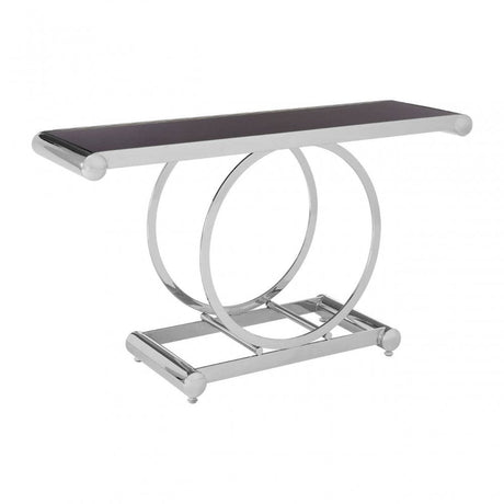 Kensington Black Glass Top Console Table
