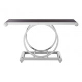 Kensington Black Glass Top Console Table