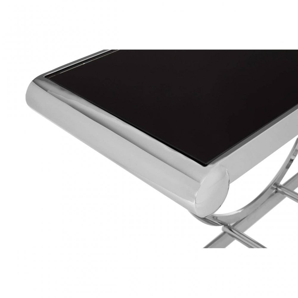 Kensington Black Glass Top Console Table