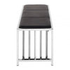 Kensington Black Leather Bench