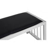 Kensington Black Leather Bench