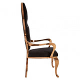 Kensington Black Velvet And Rose Gold Baroque Chair