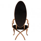 Kensington Black Velvet And Rose Gold Baroque Chair