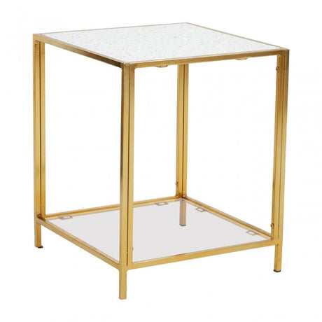 Elysian Glass And Gold Frame Side Table