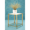 Elysian Glass And Gold Frame Side Table