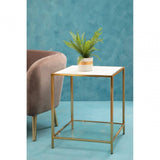 Elysian Glass And Gold Frame Side Table