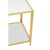 Elysian Glass And Gold Frame Side Table