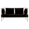 Orion 2 Seat Gold Finish Tapered Arms Sofa