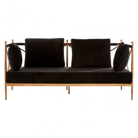 Orion 2 Seat Rose Gold Lattice Arms Sofa