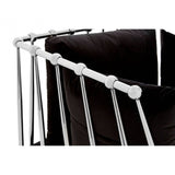 Orion 2 Seat Silver Finish Tapered Arms Sofa