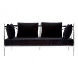 Orion 2 Seat Sofa With Silver Lattice Arms