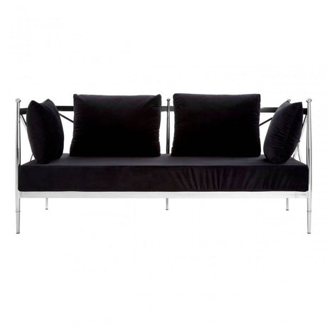 Orion 2 Seat Sofa With Silver Lattice Arms