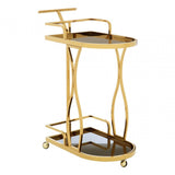 Orion 2 Tier Gold And Wavy Design Trolley