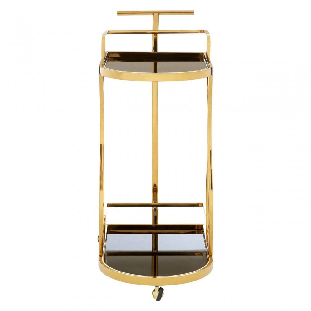 Orion 2 Tier Gold And Wavy Design Trolley