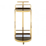 Orion 2 Tier Gold And Wavy Design Trolley
