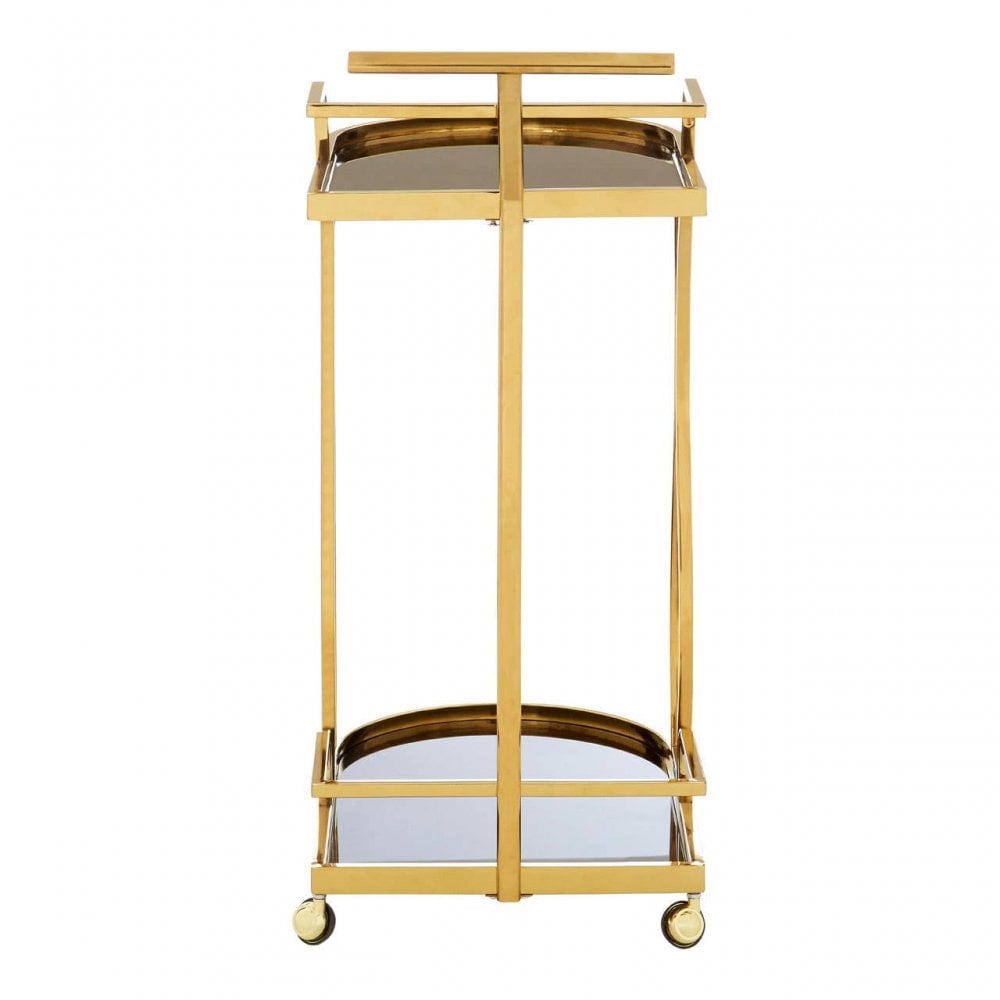 Orion 2 Tier Gold And Wavy Design Trolley
