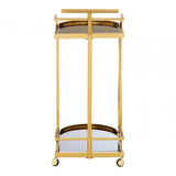 Orion 2 Tier Gold And Wavy Design Trolley