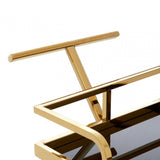Orion 2 Tier Gold And Wavy Design Trolley