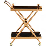 Orion 2 Tier Rose Gold And Cross Design Trolley