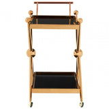 Orion 2 Tier Rose Gold And Cross Design Trolley