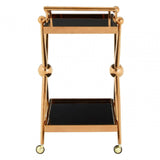 Orion 2 Tier Rose Gold And Cross Design Trolley