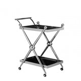 Orion 2 Tier Silver And Cross Design Trolley