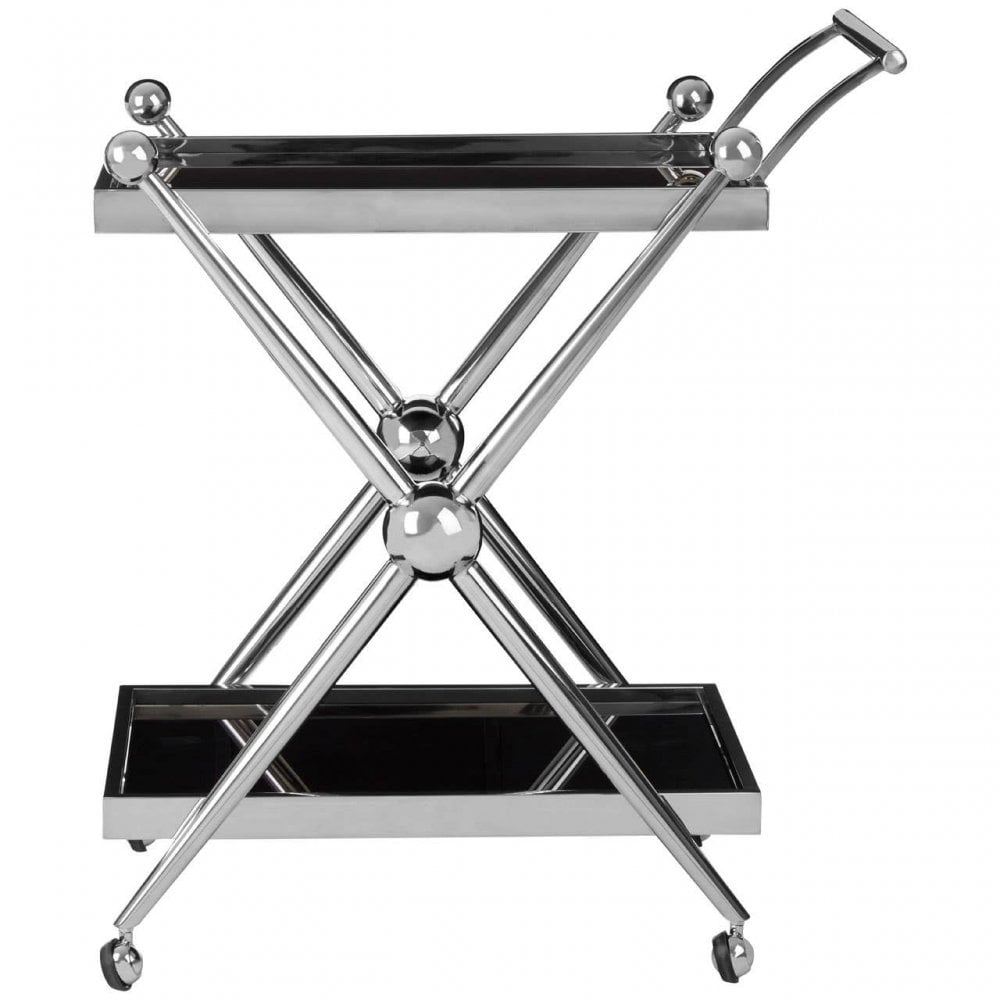 Orion 2 Tier Silver And Cross Design Trolley