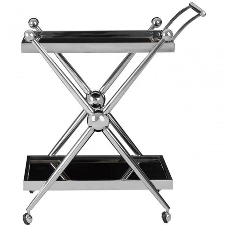 Orion 2 Tier Silver And Cross Design Trolley