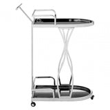 Orion 2 Tier Silver Wavy Design Trolley