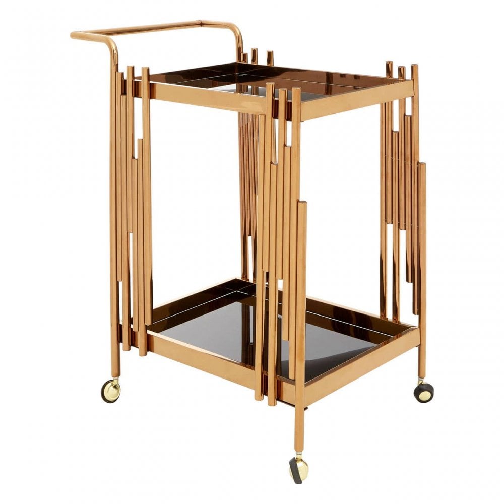 Orion 2 Tier Trolley with Rose Gold Frame