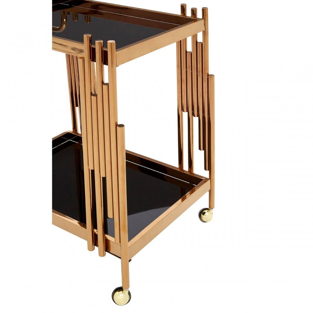 Orion 2 Tier Trolley with Rose Gold Frame